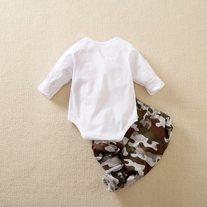 2Pcs Baby Boy Long sleeve Jumpsuit Pants Clothing Set