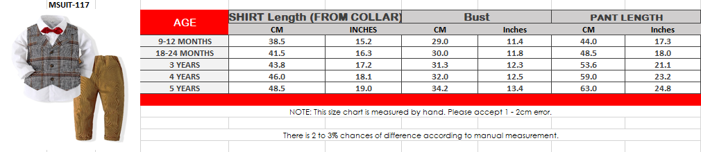 Partywear Formal Plaid Design 3-Piece Boy Suit