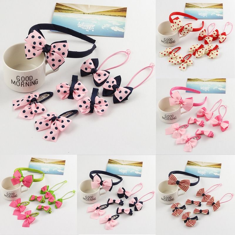 Cute 7-Piece Pack Baby Girl Hair Band & Clips Sets ( 1 Year – 5 Year )