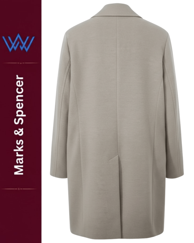 M&S Overshirt Oatmeal Mix Coat