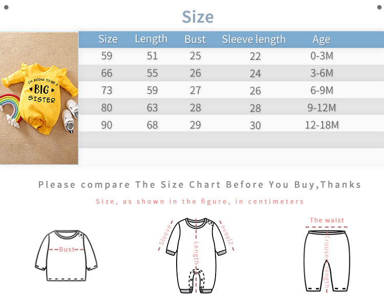 Big Sister Pretty Jumpsuit for Baby Girl