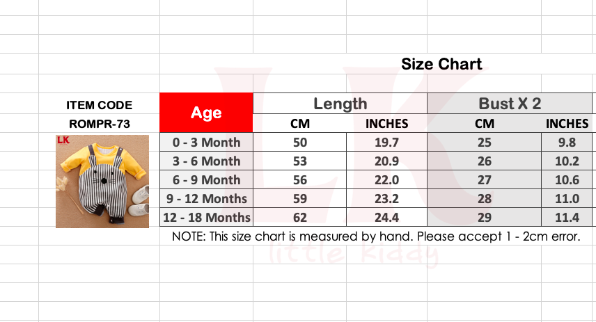 Little Kiddy Kitty Design SUMMER Jumpsuit (0-18 Months)