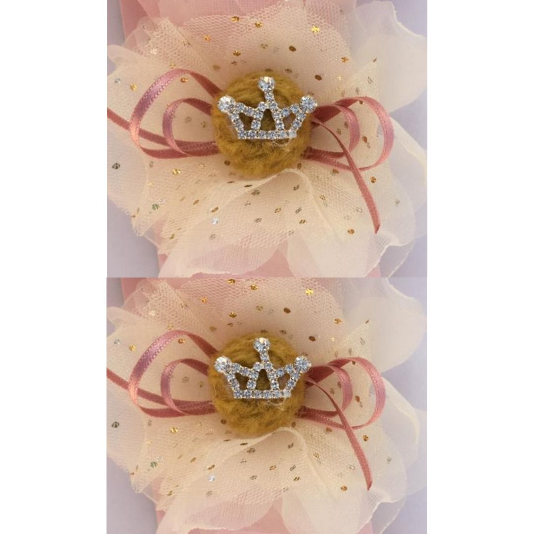 2-Piece Pack Baby Toddler Hair-clips Yellow Floral Handmade Hair Accessories