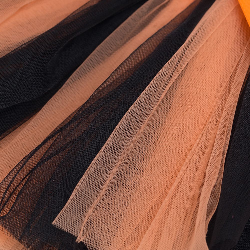 Pretty Orange and Black Tassel Skirt Bowknot Decor for 1 to 2 Year Old