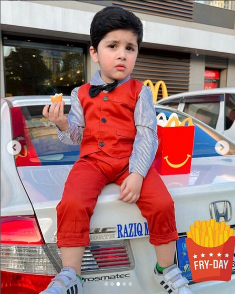 3-Piece Oceassional Wear Baby Boy Suit With Striped Print Shirt