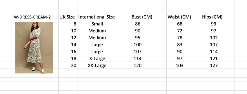 Nobody’s Child Cream Floral Chain Print Rachel Midi Long Dress