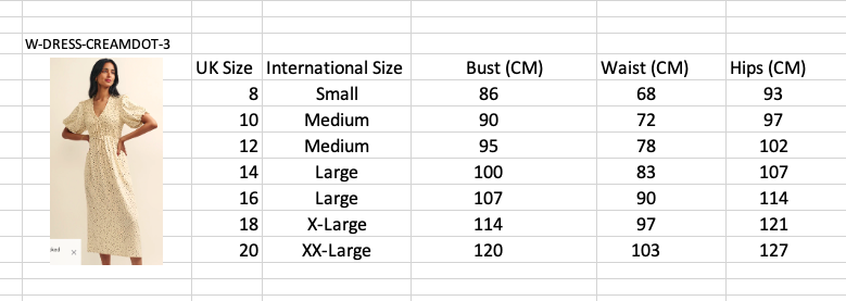 Nobody’s Child Cream Spot V Neck Shirred Bodice Leiza Midi Long Dress