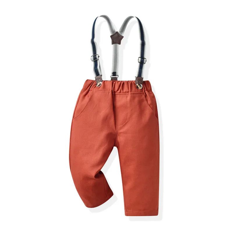 3-Piece Oceassional Wear Baby Boy Suit With Striped Print Shirt