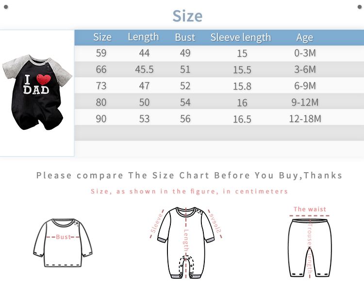 Baby Boy/Girl Father's Day Cotton Romper