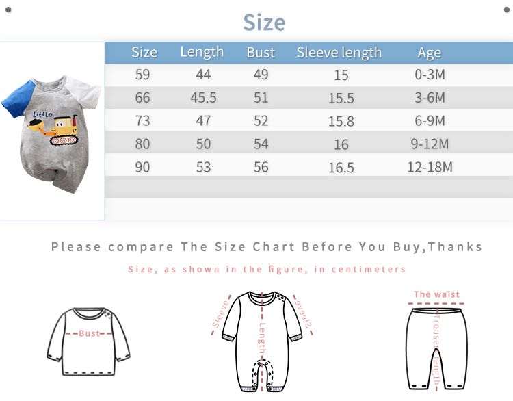 Baby Boy Vehicle Truck Print Romper 100% Cotton Bodysuit