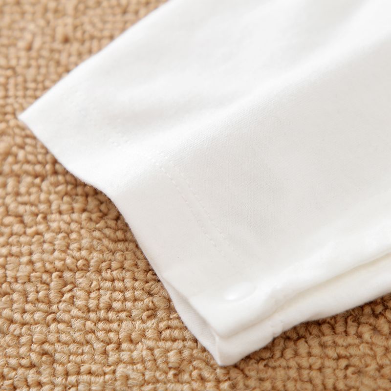 Elephant Print Short Sleeves Cotton Summer Bodysuit Romper