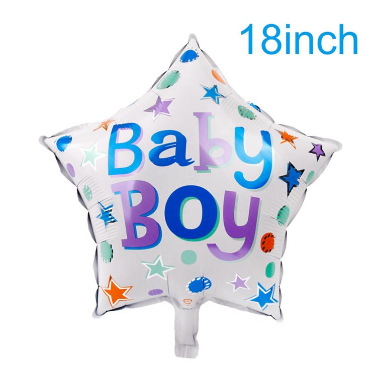 Accessories Pack of 5 Blue Theme Foil Balloons for Baby Boy's First Birthday Décor