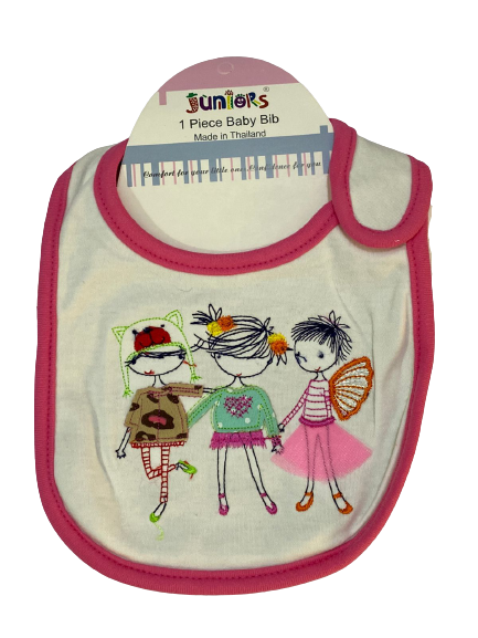 LK Cartoon Character Printed Cotton Bib for Babies