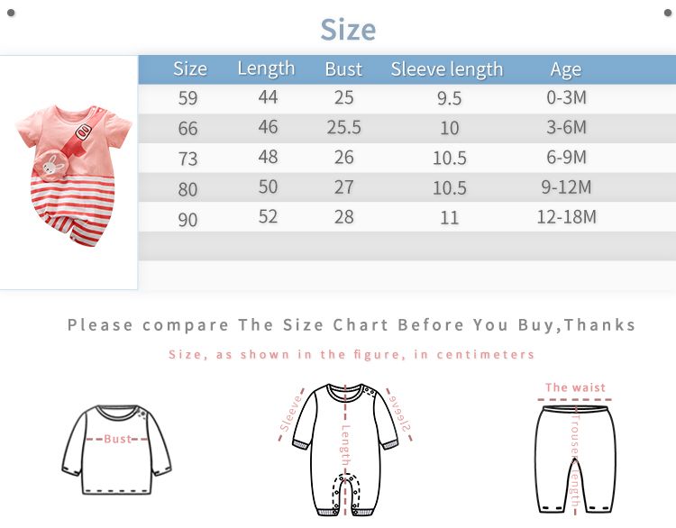 Baby Girl Attached Pouch Half Sleeve Pink Color Striped Romper