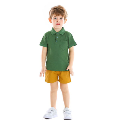 2-piece Baby / Toddler Boy Polo Shirt and Solid Shorts Set