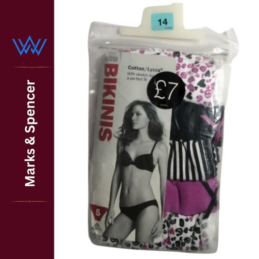 Mark & Spencer 5 PIECE RASPBERRY MIX BIKINI SET