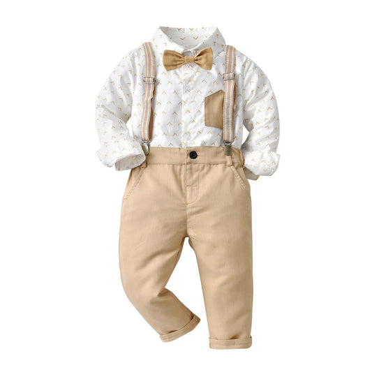 Baby Boy Formal Camel Color Partywear Wedding Birthday Suit