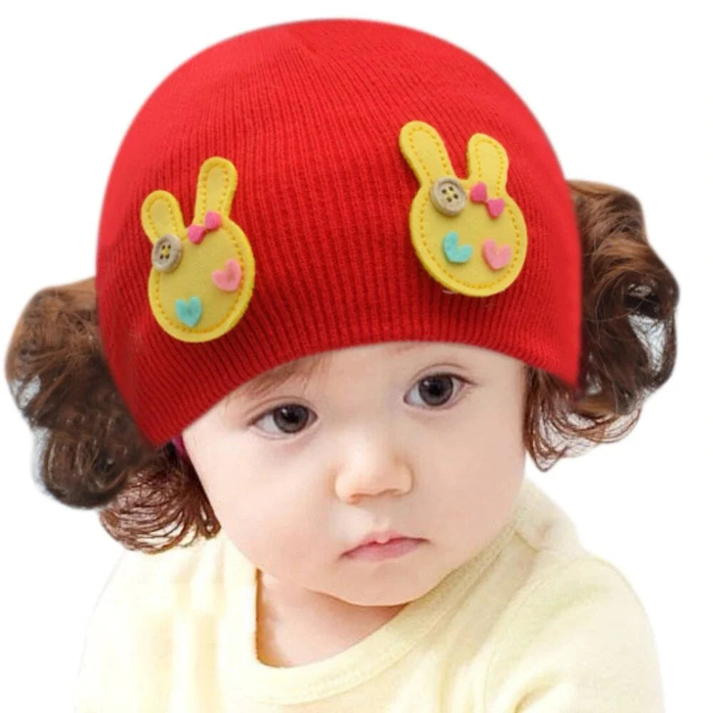 Get Special Discount on Baby Boy/Girl Winter Knitted Rose Pink Red Hat for 6M to 5 Year old