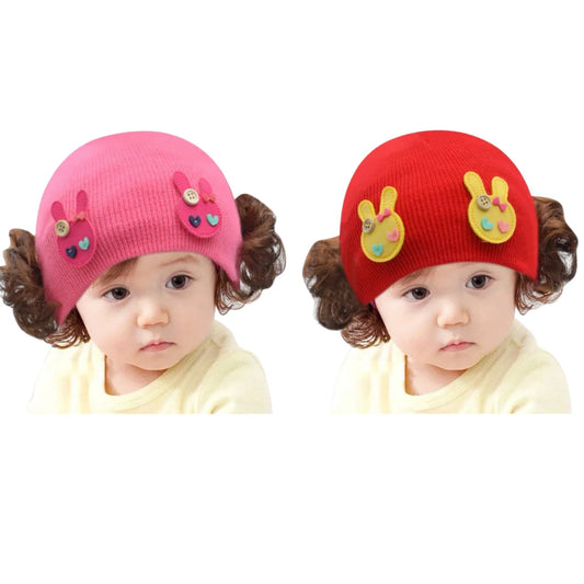 Get Special Discount on Baby Boy/Girl Winter Knitted Rose Pink Red Hat for 6M to 5 Year old