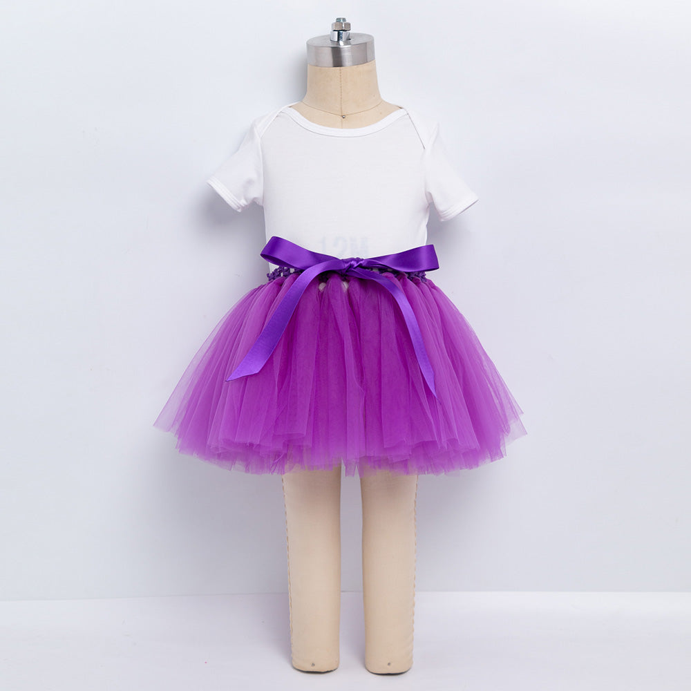 Baby Girl's Solid Tassel Skirt in Purple for 1 to 2 Years