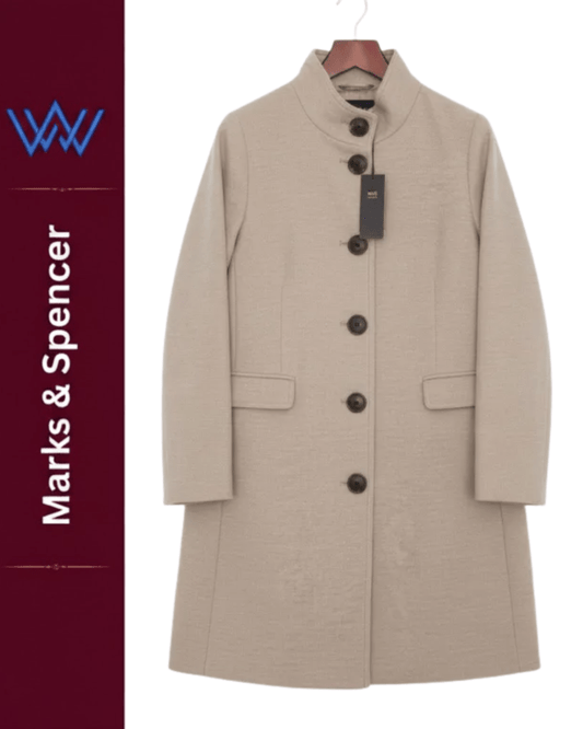 M&S Overshirt Oatmeal Mix Coat