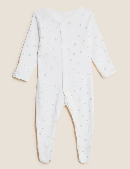Preemie Size Marks and Spencer 3-Piece Pure Cotton Sleepsuits