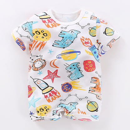 Stylish Cartoons Print Romper for Baby