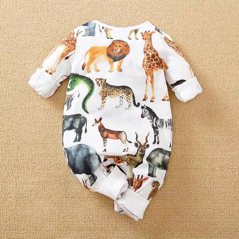 2-Piece Baby Boy/Girl Safari Animal Theme Romper Jumpsuit