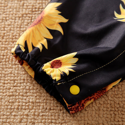 Sunflower Floral Theme Elegant Jumpsuit