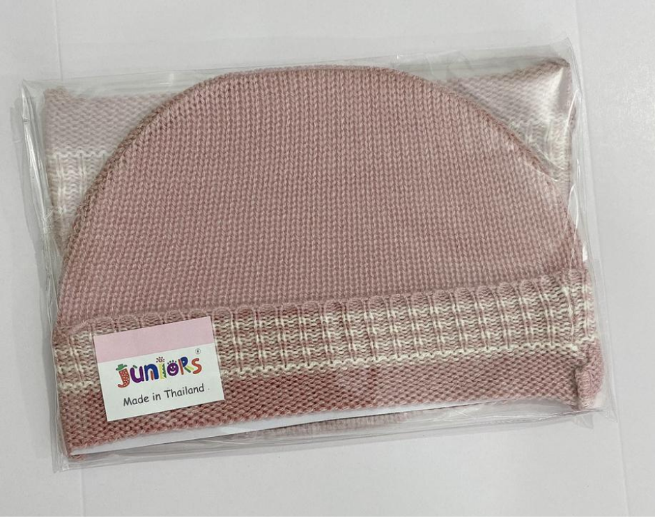 Newborn Baby Imported Knitted Winter Pink Hat