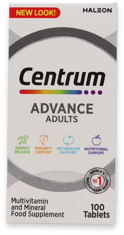 100 Centrum Advance Adults Multivitamins and Mineral Food Supplement
