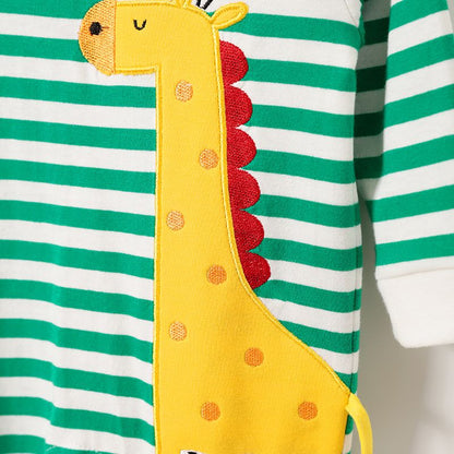 Baby Giraffe Design Long-sleeve Jumpsuit