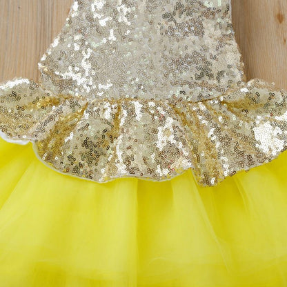 Baby/ Toddler Girl's Sequin Layered Party Dress