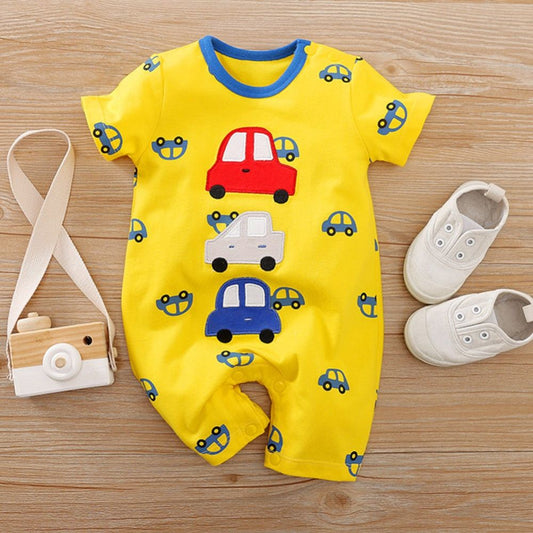 Baby Boy/Girl Cartoon Cars Romper Bodysuit