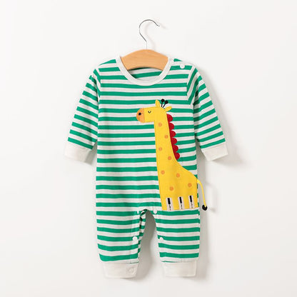 Baby Giraffe Design Long-sleeve Jumpsuit