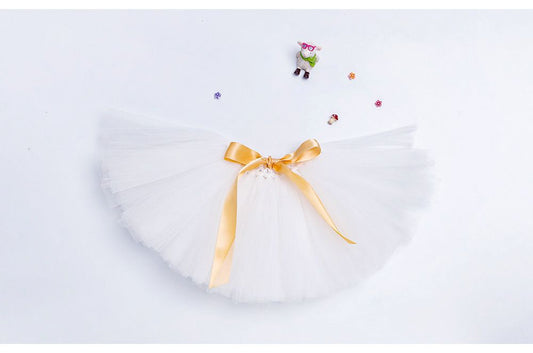 Baby Girl's Solid Tassel Skirt in White for 1 to 2 Year old