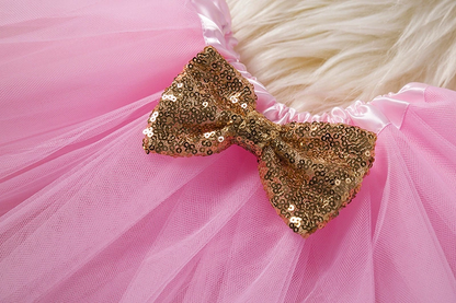 3-Piece Second Birthday Bodysuit Pink Skirt Bow Headband Set