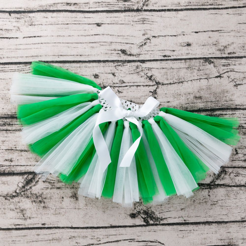 Baby Girl's Green & White Tassel Skirt (1-2 Years)