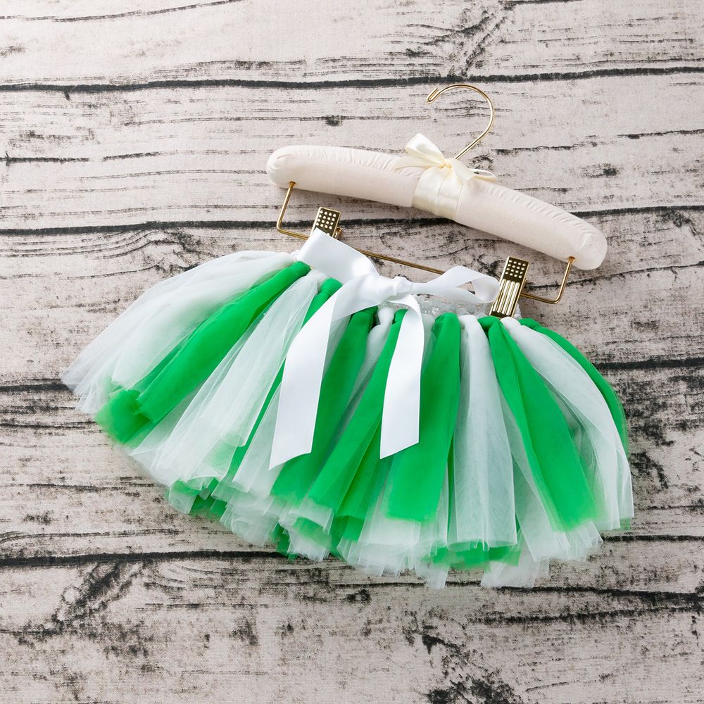 Baby Girl's Green & White Tassel Skirt (1-2 Years)