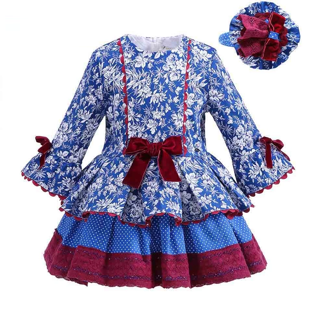 Toddler Girl Pretty Floral Design Frock with headband