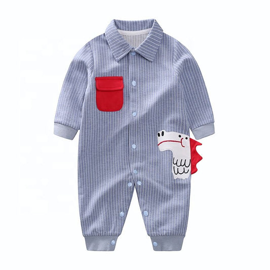 Baby Boy/Girl Trendy Dino Print Spring/Autumn Jumpsuit