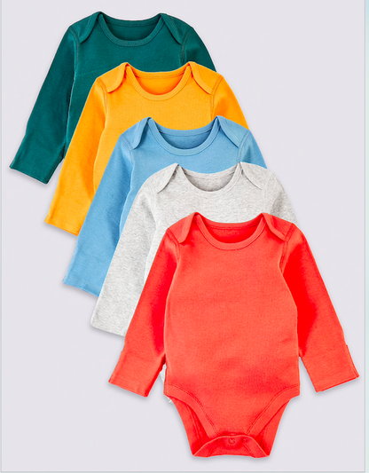 Pack of 5-Bodysuits Marks & Spencer for PREEMIE Baby