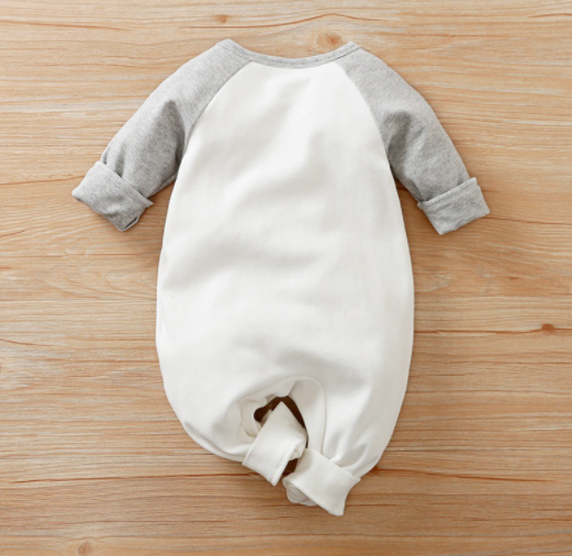 2-Piece Newborn Infant I Love MoM Letter Jumpsuit + Hat Set