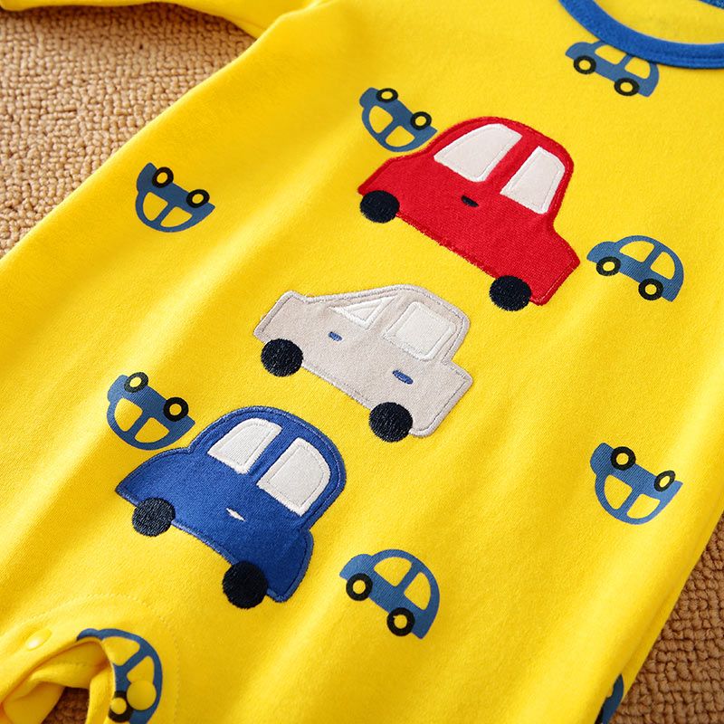 Baby Boy/Girl Long-sleeve Car Print Full Sleeve Cotton Romper