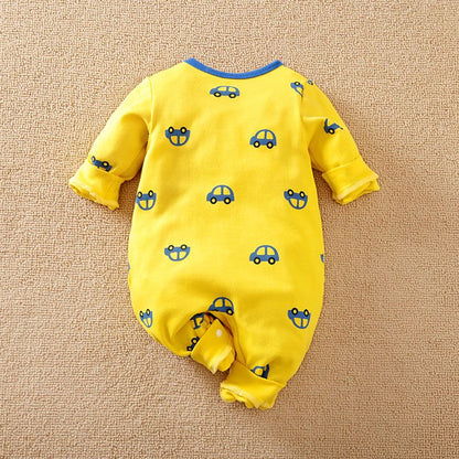 Baby Boy/Girl Long-sleeve Car Print Full Sleeve Cotton Romper