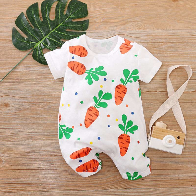 Baby Girl/ Baby Boy Carrot Bunny Romper for Summer