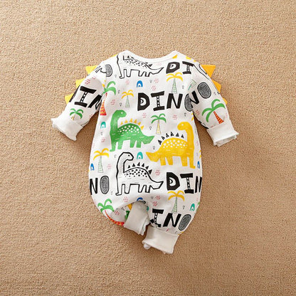 Baby Boy/ Baby girl Dino Print Safari Theme Jumpsuit Romper