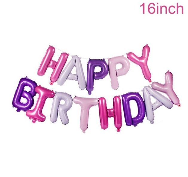 Happy Birthday Multicolor Foil Alphabet Letters For Birthday Decoration